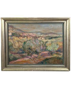 Huile sur bois par Raphael Dubois paysage 