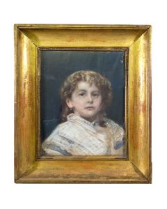 Pastel portrait d 'enfant par Chocarne Moreau