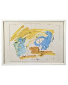 Ode à Pégase aquarelle par Arlandis
