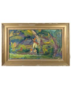 Antoine Ferrari paysage huile sur isorelle