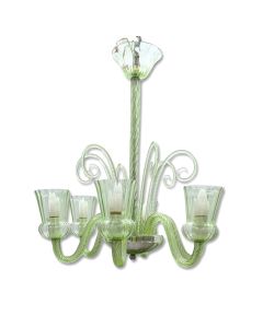 Lustre  en verre de Murano Couleur  absynthe 