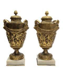 Cassolette en bronze doré époque XIXème (paire)