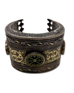 Bracelet en argent à décor d'arabesques époque début XXème