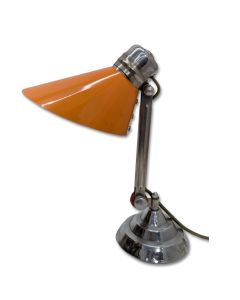 Lampe de bureau laque orange design Italie vintage années 80 
