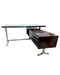 Bureau présidentiel scandinave en teck années 1960