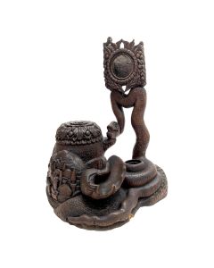 Pierre Joseph Landry Art populaire pot à tabac porte montre et bougeoir