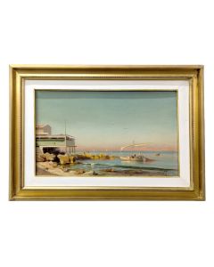 Bateau à voile au port Marine école Française XXème