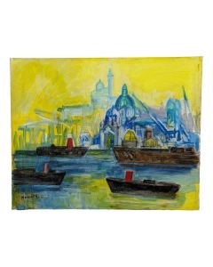 Huile sur toile la bonne mère par Rudolf Kundera