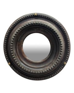 Miroirs rond dit "sorcière" en bois sculpté