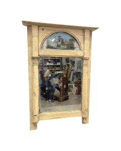 Miroir trumeau de style Louis XVI laqué époque début XXème