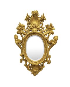 miroir XVIIIème en bois doré italien