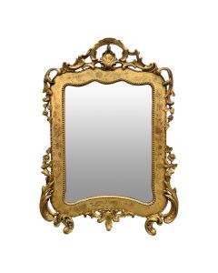 Miroir en stuc doré de style Louis XV glace biseauté XIXème