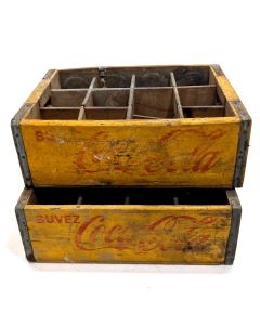 2 Caisses en bois 1960 de la marque Coca Cola