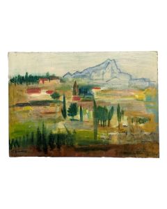 Huile sur isorelle  la sainte vistoire  par Rudolf Kundera