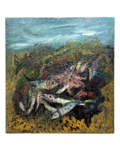 Nature morte huile sur carton par Rudolf Kundera *