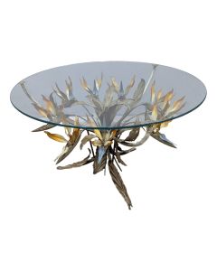 Table basse ronde en tôle 1960