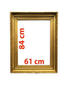 Cadre à canaux en bois et stuc doré fin XIXème 84x61 cm