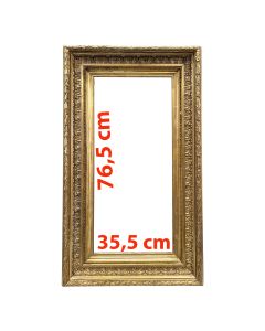 Cadre 1900 en bois et stuc doré 76,5x33,5 cm