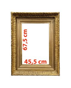 Cadre 1900 en bois et stuc doré 67,5x45,5 cm