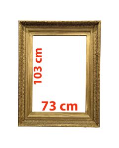Cadre en bois et stuc doré fin XIXème 103x73 cm 