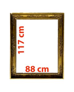 Cadre d'époque restauration en bois et stuc doré doré fin XIXème 117x88 cm