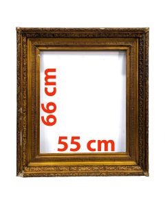 Cadre 1900 à restaurer en bois et stuc doré 66x55 cm