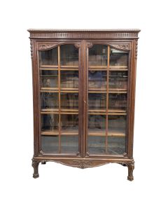 Bibliothèque de style transition en acajou massif