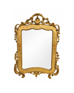 miroir en bois etr stuck doré Napoléon III 