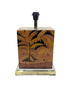 Lampe à décor de Palmiers par Jean Claude Mahey 