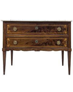 Commode sauteuse noyer Louis XVI fin XVIIIème début XIXème