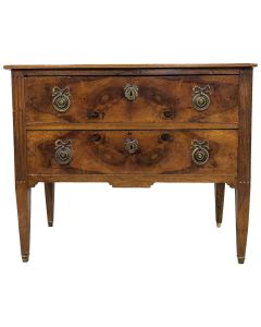 Commode sauteuse noyer Louis XVI d'époque XVIIIème