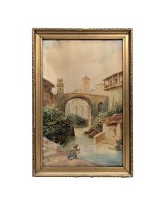 Aquarelle de paysage Émile Henry