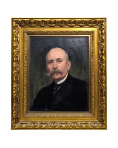 José Silbert huile sur toile portrait dePortrait de Lucien Estrine, président de la Chambre de commerce de Marseille