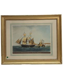 Jean Jérome Beaugean aquarelle Brick marchand des états unis d'Amérique