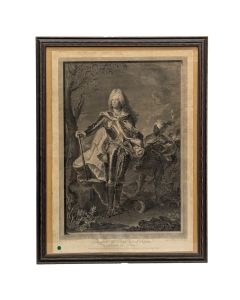 Portrait gravure époque XVIIIème Auguste III Roi de Pologne