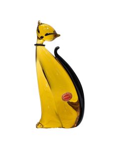 Archimède Seguso Chat en verre en Murano 