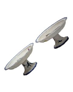 Felix Braquemond paire de compotiers du service Rousseau Creil et Montereau