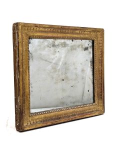 Miroir en bois  XVIIIème glace au mercure 