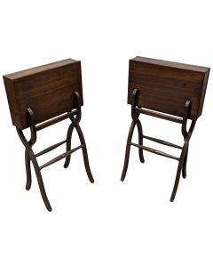 Paire de travailleuse en acajou de dimension fin XIXème