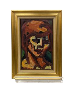 Antoine Ferrari huile sur panneau portrait de Maryse Gandolfo