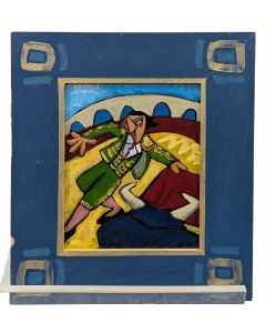 Toréador huile sur toile par Thierry Miramon