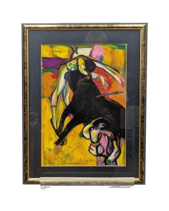 Scène de tauromachie Gouache par Georges Briata