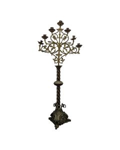 Candélabre d'église en bronze XIXème hauteur 110 cm 