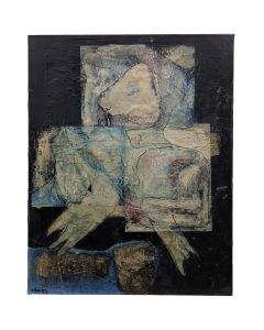 Peinture abstraite technique mixte  &eacute;poque XX&egrave;me