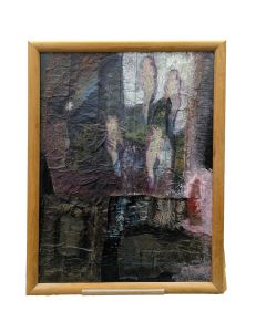 Peinture abstraite technique mixte  &eacute;poque XX&egrave;me