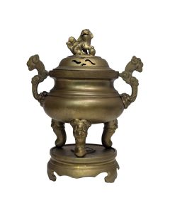 Brûle-encens chinois en bronze 1900