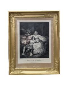 Cadre restauration en bois et stuc doré