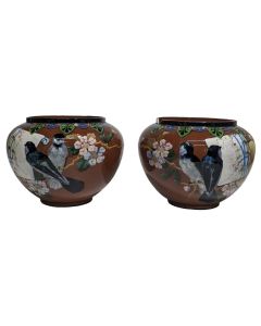 paire de Cache pot céramique 1900