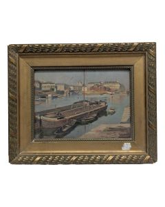Huile sur isorel de W Chatenet (22x17)
