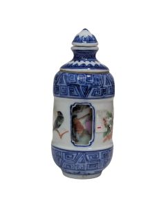Vase brûle-parfum ajouré en porcelaine de Chine, fin XIXe siècle